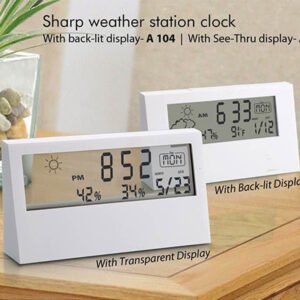A104 – Sharp Weather Station Clock With Backlight