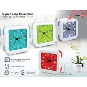 A127 – Super Sweep Alarm Clock With Light Up Numbers