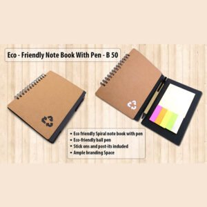 B50 – Eco Notebook With Pen And Sticky Pads