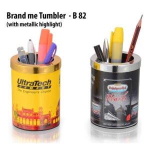 B82 – Brand Me Tumbler With Metallic Highlight