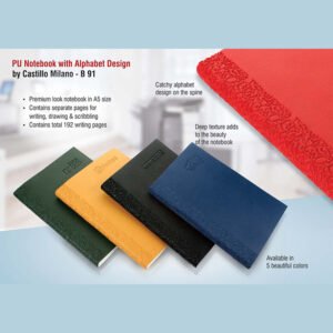 B91 – PU Notebook With Alphabet Design By Castillo Milano