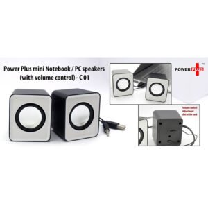 C01 – Power Plus Mini Notebook / PC Speakers (With Volume Control)