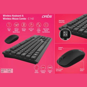 C142 – Artis Wireless Keyboard & Wireless Mouse Combo