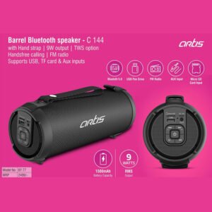 C144 – Artis Barrel Bluetooth Speaker With Hand Strap
