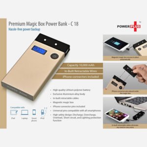 C18 – Magic Box Premium Power Bank (10000 MAh)1000-2000, Power Bank, Power Plus