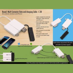 C38 – Boxed: Multi Connector Data And Charging Cable
