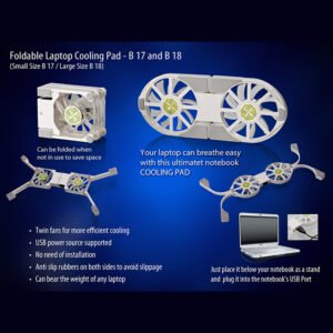 CB17 – Folding Laptop Stand With USB Fan (Small)