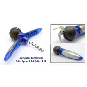 E17 – Wine Opener / Bottle Opener With Foil Cutter