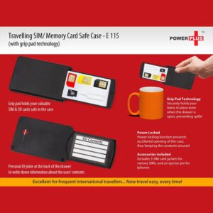 E115 – Travelling SDSim Card Safe Case