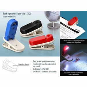E120 – Book Light With Paper Clip
