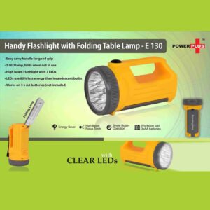 E130 – Handy Flashlight With Folding Table Lamp