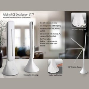 E177 – Folding COB Desk Lamp With Feather Touch Button