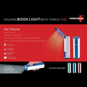 E83 – Power Plus Folding Book Light With Torch